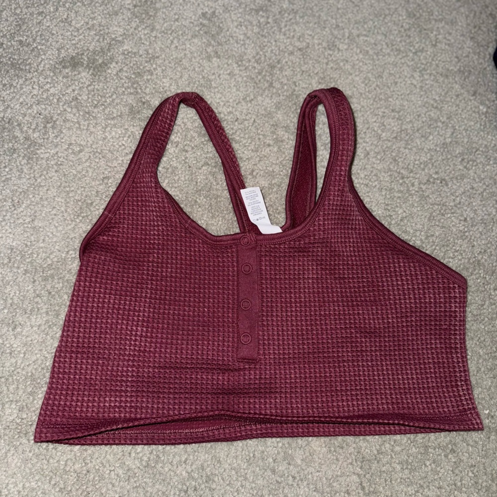 Maroon aerie sports bra